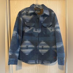 Mens Jachs New York Aztec Southwestern Print Flannel Jacket size Small